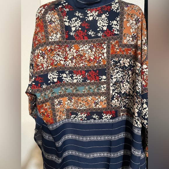 Vici Blue Patchwork Cardigan - Picture 2 of 2